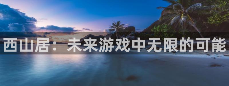 沐鸣2注册开户：西山居：未来游戏中无限的可能