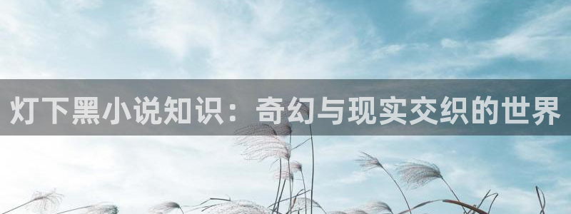 江山文学网登录注册：灯下黑小说知识：奇幻与现实交织的世界